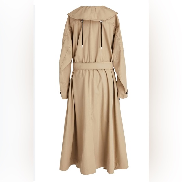 Christian Dior 2023 Trench Coat With Ruffles Beige Cotton Gabardine  Size 2 - Picture 10 of 16